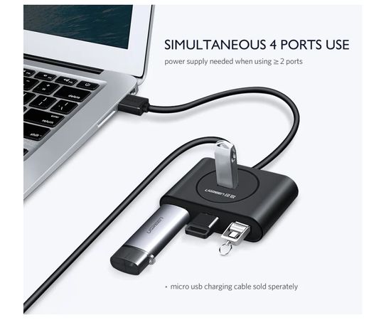  USB Hub Ugreen CR113 (40850) черный 