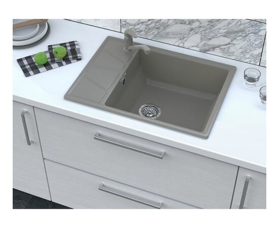  Мойка GranFest Vertex GF-V-680L мрамор, песочный 
