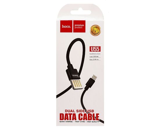  Кабель USB - Apple lightning Hoco U55 Outstanding (black) 