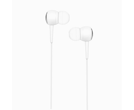  Проводные наушники с микрофоном внутриканальные Hoco M19 Drumbeat universal, 3.5 Jack (white) 