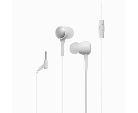  Проводные наушники с микрофоном внутриканальные Hoco M19 Drumbeat universal, 3.5 Jack (white) 