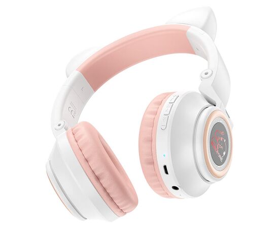  Bluetooth-наушники полноразмерные Borofone BO18 cat ear (white) (213600) 