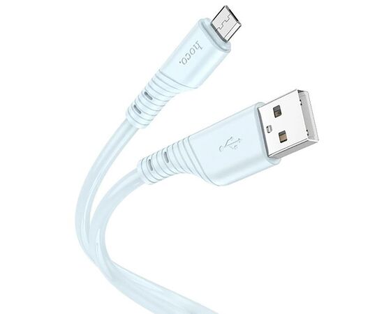  Кабель USB - micro USB Hoco X97 Crystal 100см 2,4A  (light blue) (220462) 