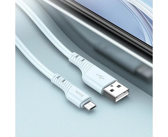  Кабель USB - micro USB Hoco X97 Crystal 100см 2,4A  (light blue) (220462) 
