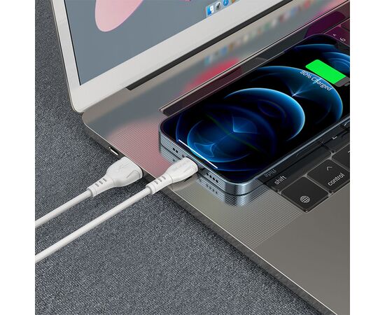  Кабель USB BOROFONE BX51 Triumph USB - Lightning, 2.4А, 1 м, белый 