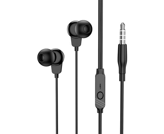  Проводные наушники BOROFONE BM64 Goalant, Jack 3.5mm, 1.2 м, черный 