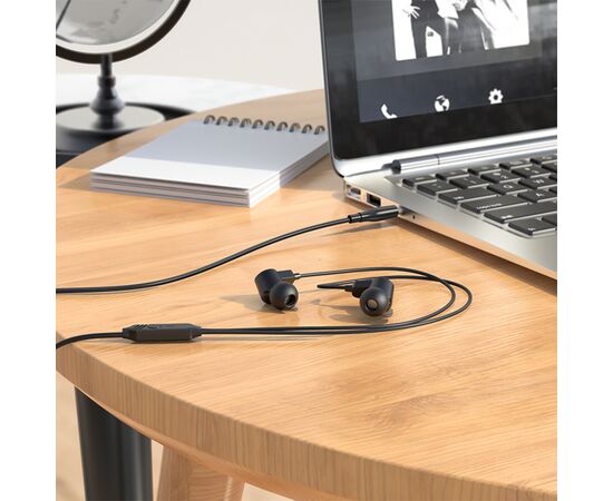  Проводные наушники BOROFONE BM64 Goalant, Jack 3.5mm, 1.2 м, черный 