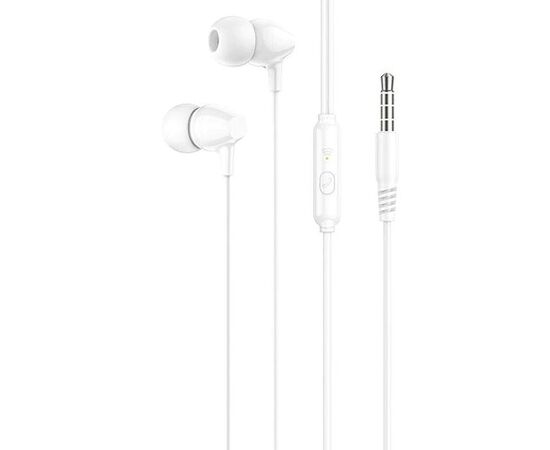  Наушники вакуумные AUX разъём с МК кнопка ответа длина 1.2м Hoco M94 (White) 
