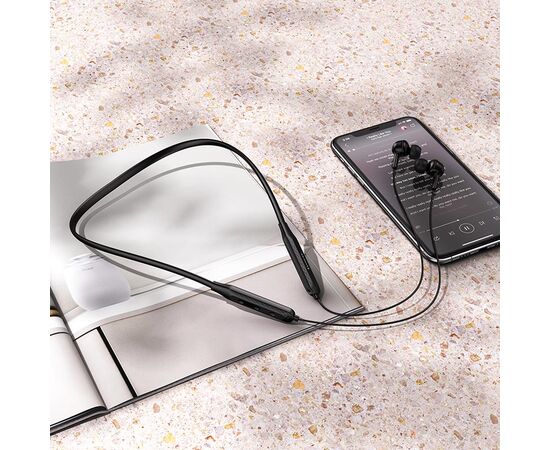  Bluetooth-наушники вкладыши с шейным шнурком Hoco ES51 Era (Black) 