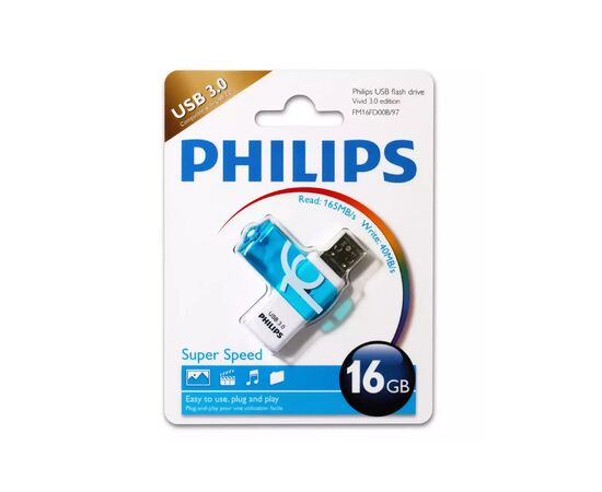  USB-флешка PHILIPS FM16FD00B/97 16GB Vivid3.0 16GB, USB 3.0 
