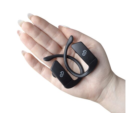  Беспроводные наушники GoGadget SportBuds, вакуумные, заушины, EDR, ANC -30dB, 2 микр., 50+300х2 мАч, до 50 ч, IPX5, ЧЕРНЫЙ 