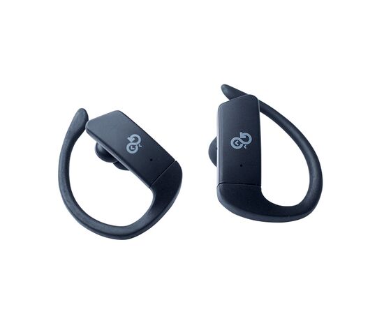  Беспроводные наушники GoGadget SportBuds, вакуумные, заушины, EDR, ANC -30dB, 2 микр., 50+300х2 мАч, до 50 ч, IPX5, ЧЕРНЫЙ 