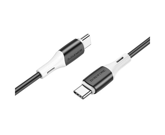  Кабель USB-C BOROFONE BX79 Type-C - Type-C, 3A, 60W, 1 м, черный 
